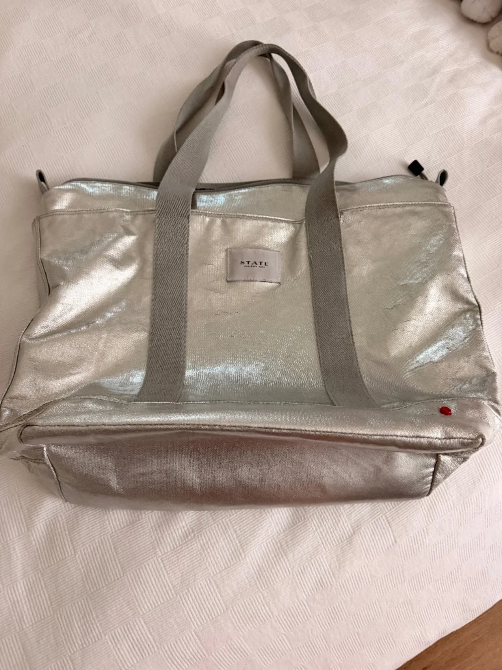 STATE Bags Graham Tote in Metallic Silver – Travel & Weekender Bag